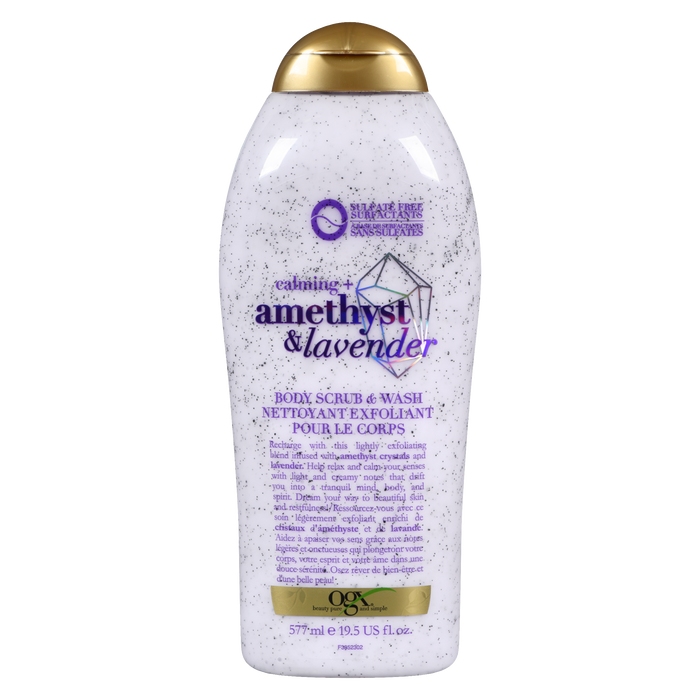 OGX Body Scrub & Wash Calming + Amethyst & Lavender 577 ml