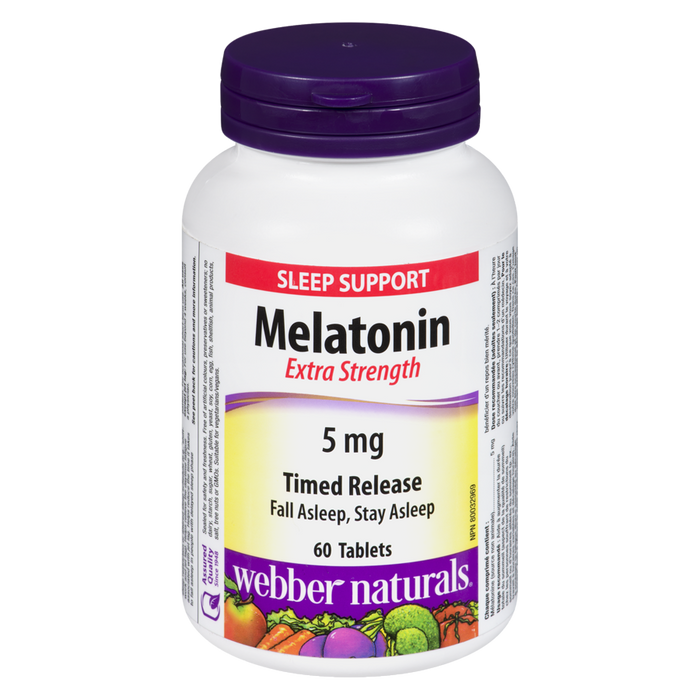 Webber Naturals Melatonin Extra Strength 5 mg Timed Release