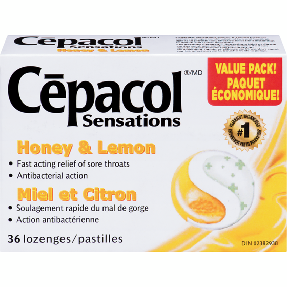 Cepacol Sensations Lozenges - Honey & Lemon