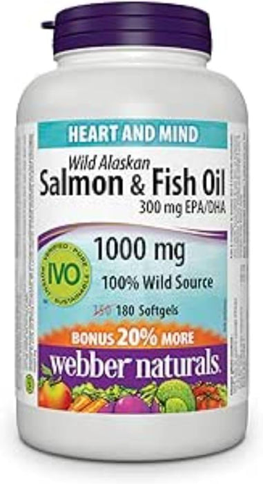 Webber Naturals Wild Alaskan Salmon & Fish Oil 1000 mg