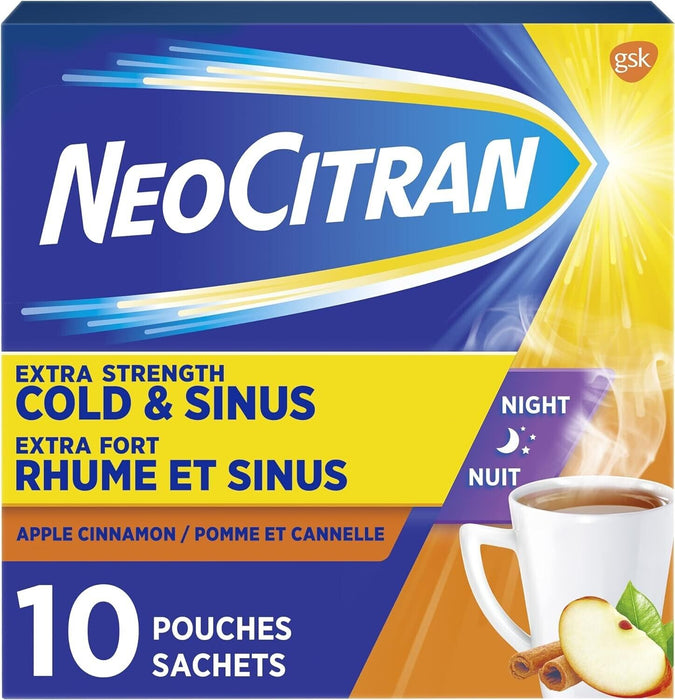 NeoCitran Extra Strength Cold & Sinus Night - Apple Cinnamon