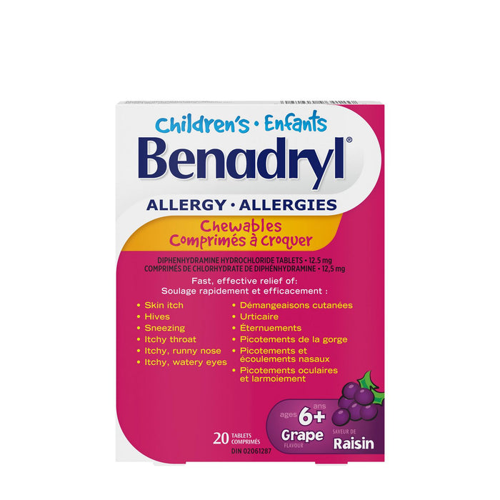 Benadryl Kids Grape Chewables 12.5 mg