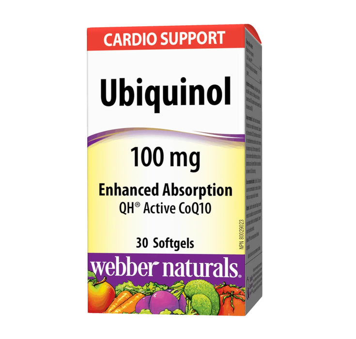 Webber Naturals Ubiquinol 100mg Enhanced Absorption QH Active CoQ10