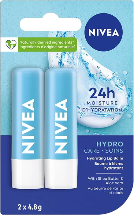 Nivea Hydro Care 24H Moisture Lip Balm Sticks