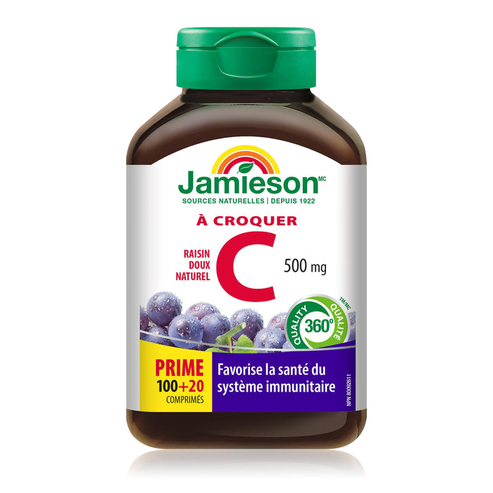 Jamieson Chewable Vitamin C 500 mg - Grape Juice