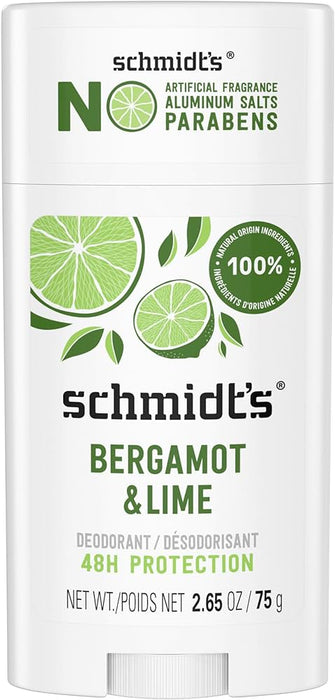 Schmidt's Bergamot + Lime Aluminum-Free Natural Deodorant Stick