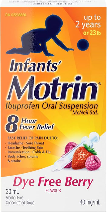 Infants Motrin Suspension Drops - Dye Free Berry