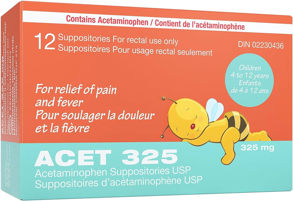 Acet 325mg Suppositories — GreenShield Pharmacy Health Store