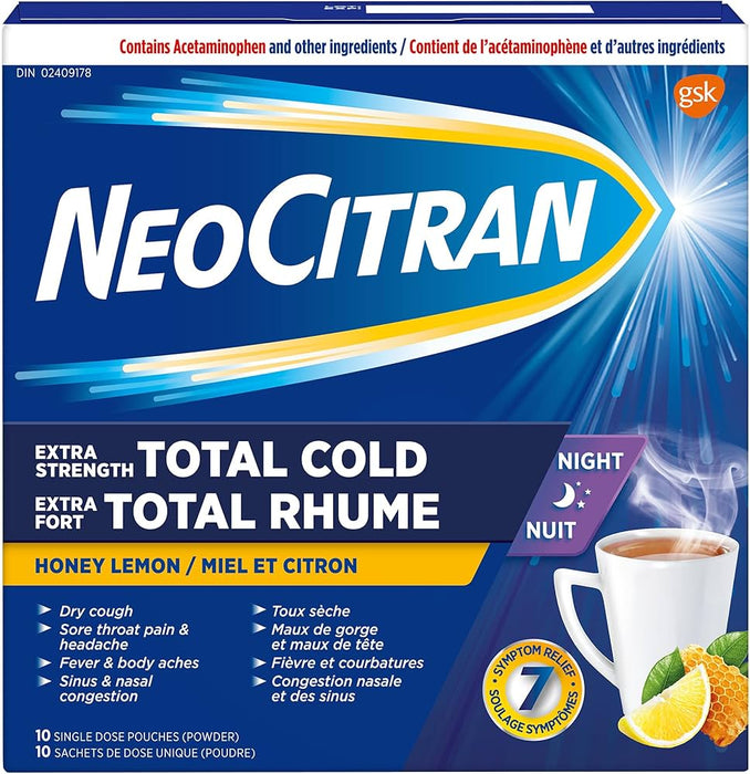 NeoCitran Extra Strength Total Cold Night - Honey Lemon