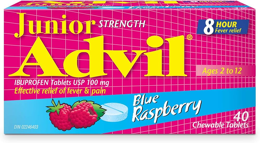 Jr Blue Raspberry Junior Strength Advil - Blue Raspberry — GreenShield Pharmacy Health Store