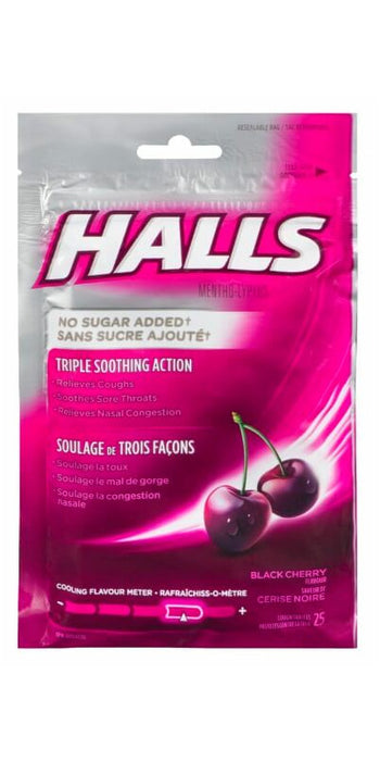 Halls Mentho-Lyptus No Sugar Added - Cherry