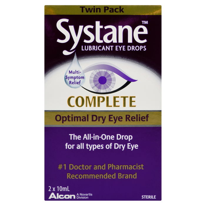 Systane Complete Lubricant Eye Drops Twin Pack 2 x 10 ml