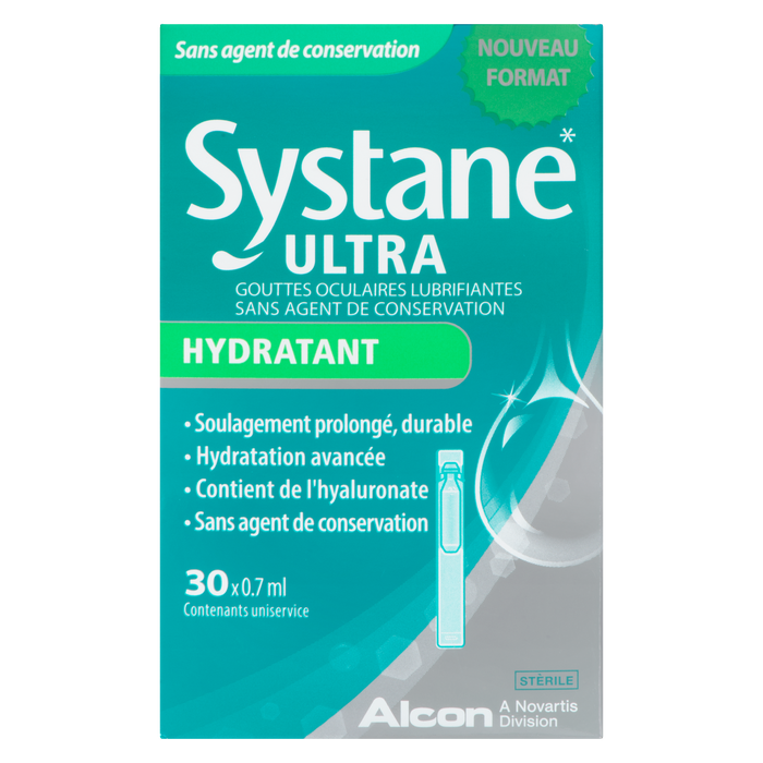 Systane Ultra Lubricant Eye Drops Preservative Free Hydration 30 Single-Use Containers x 0.7 ml