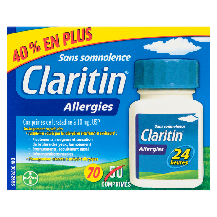 Claritin Allergie 24 heures 70 comprimés