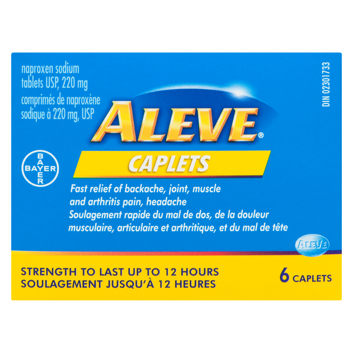 Aleve Naproxen Sodium Tablets USP, 220 mg 6 Caplets