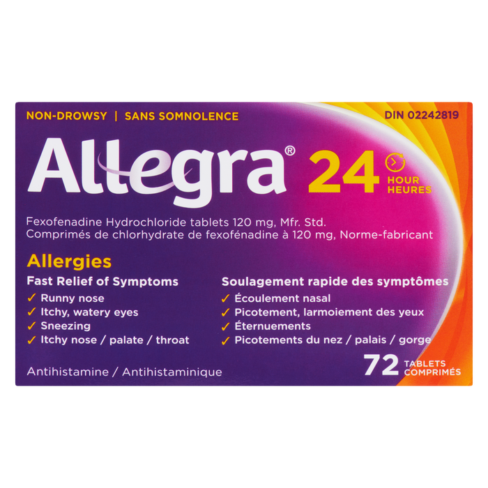 Allegra Antihistaminique 24 heures 72 comprimés