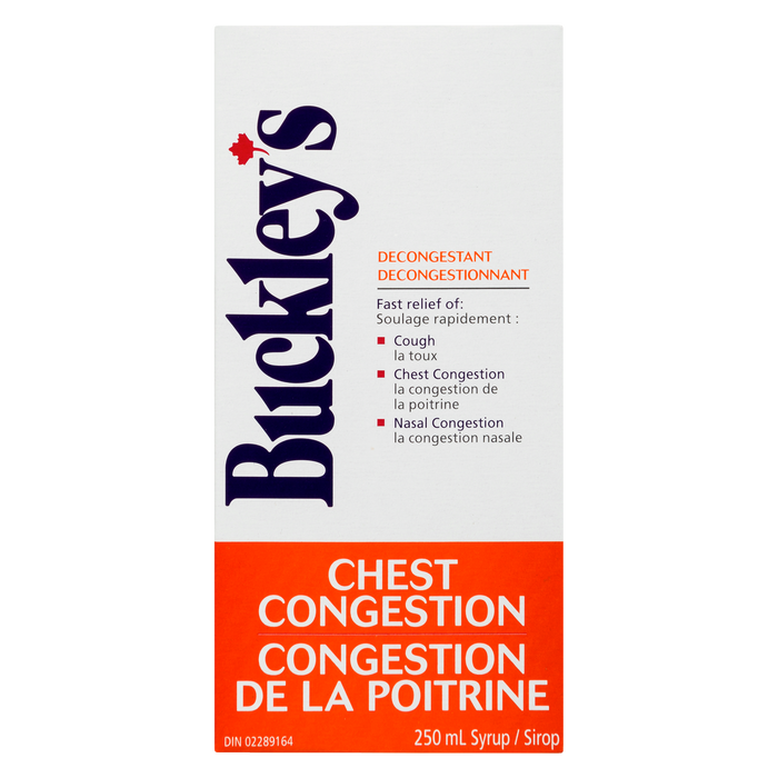 Sirop décongestionnant Buckley's pour la congestion thoracique 250 ml