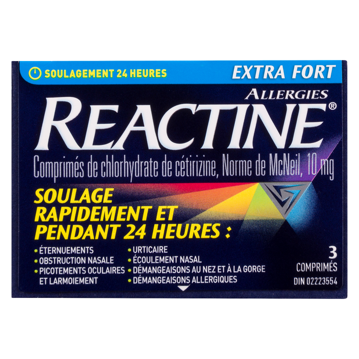 Reactine Allergy Extra Fort 3 Comprimés