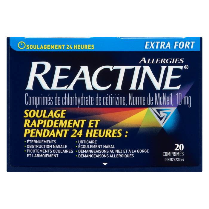 Reactine Allergy Extra Fort 20 Comprimés