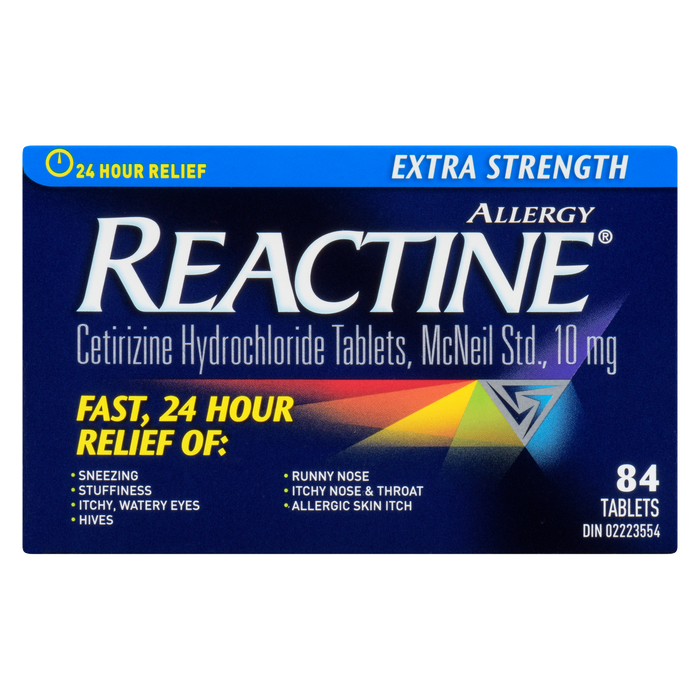 Reactine Allergy Extra Fort 84 Comprimés