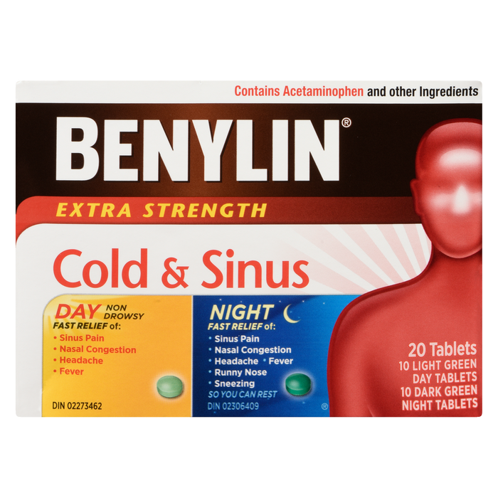 Benylin Cold & Sinus Extra Strength 20 Tablets