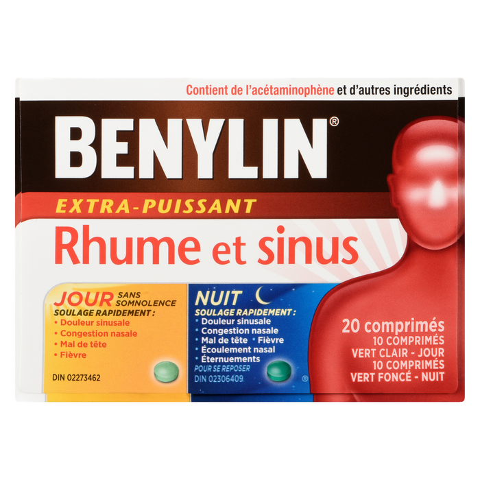 Benylin Rhume et Sinus Extra Fort 20 Comprimés