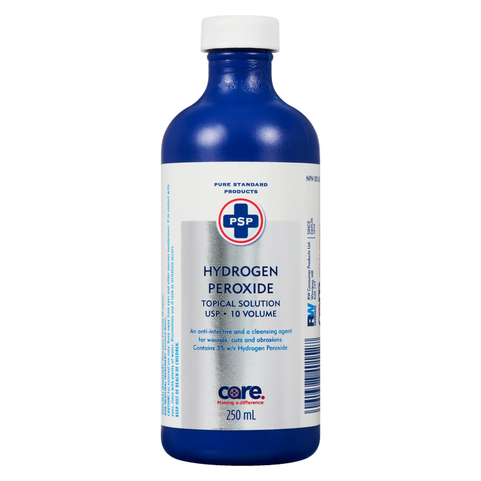 Solution topique de peroxyde d'hydrogène PSP USP 10 Volume 250 ml