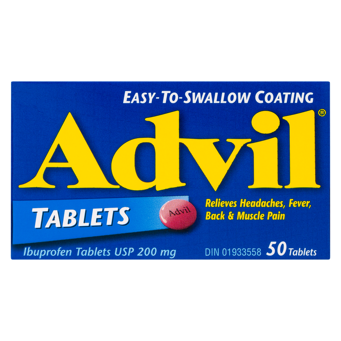 Advil Ibuprofen Tablets USP 200 mg 50 Tablets