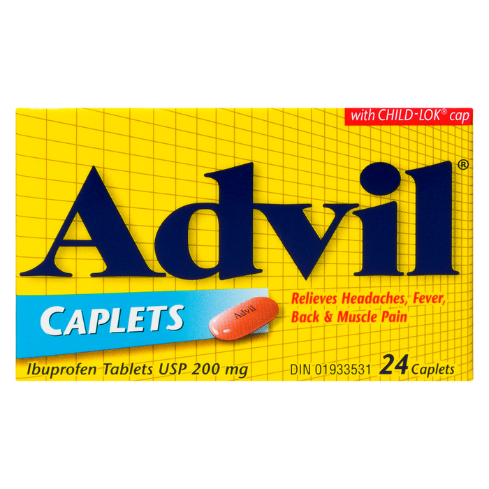 Comprimés d'ibuprofène Advil USP 200 mg 24 comprimés