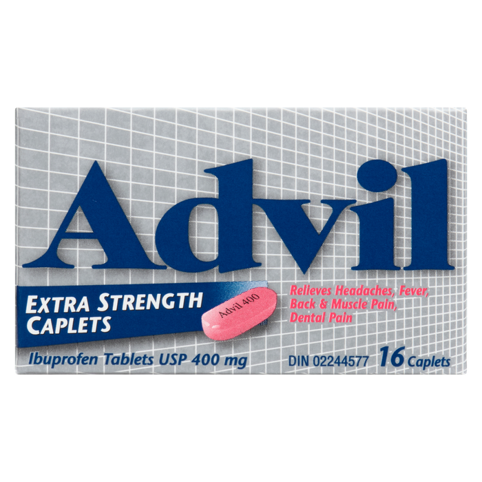 Comprimés d'ibuprofène Advil USP 400 mg, capsules extra-fortes, 16 capsules