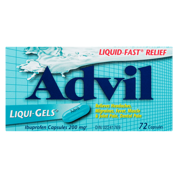 Advil Liqui-Gels Ibuprofen Capsules 200 mg 72 Capsules