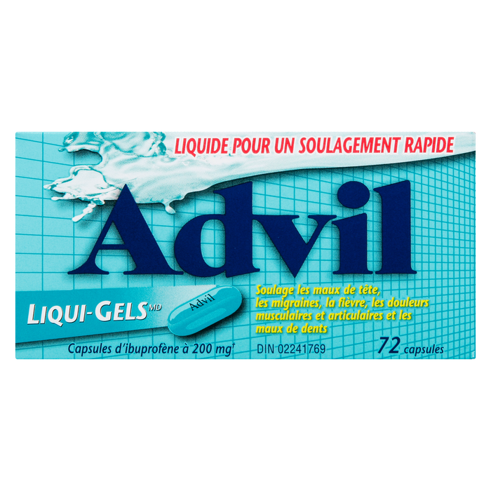 Advil Liqui-Gels Ibuprofen Capsules 200 mg 72 Capsules