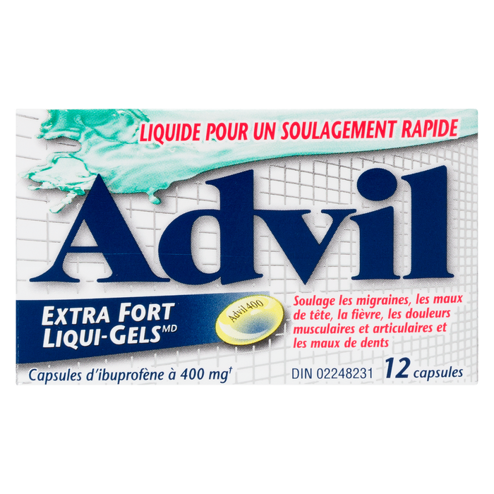 Advil Liqui-Gels Gélules d'Ibuprofène 400 mg Extra Fort 12 Gélules