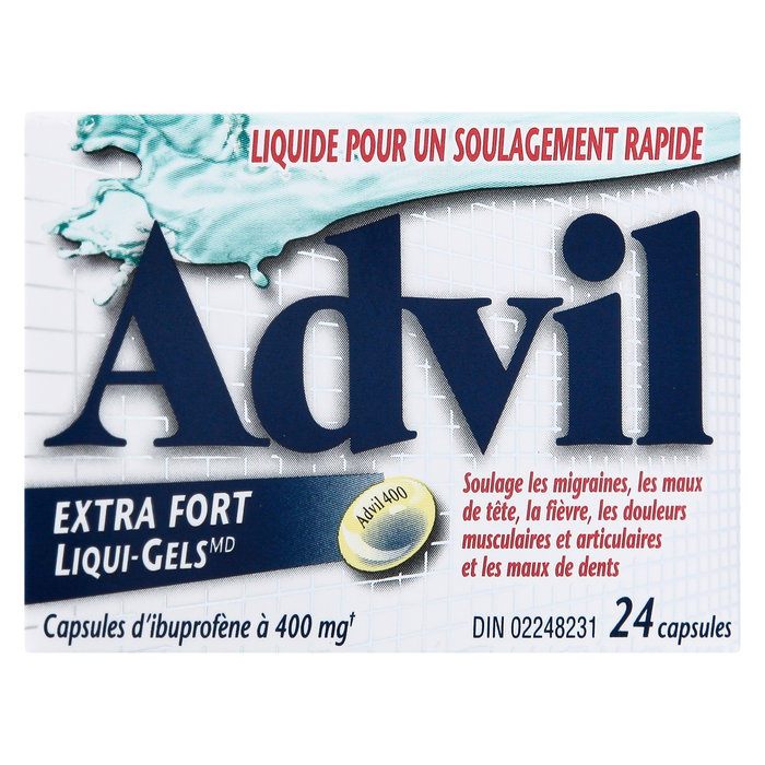 Advil Liqui-Gels Ibuprofen Capsules 400 mg Extra Strength 24 Capsules