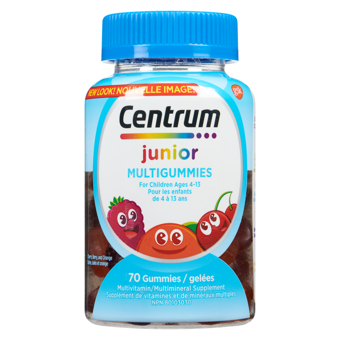 Centrum Junior Multigummies Cherry, Berry, and Orange 70 Gummies