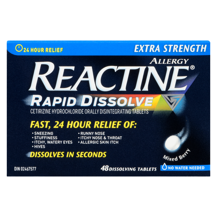 Reactine Allergy Mixed Berry Extra Strength 48 Dissolving Tablets