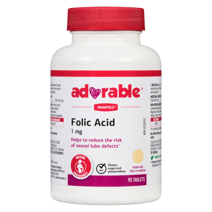 Adorable Folic Acid 1 mg Mom Pregnancy 90 Tablets