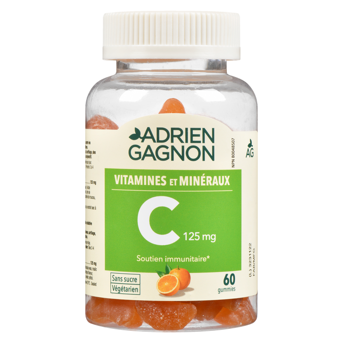 Adrien Gagnon C 125 mg Sans Sucre 60 Gummies