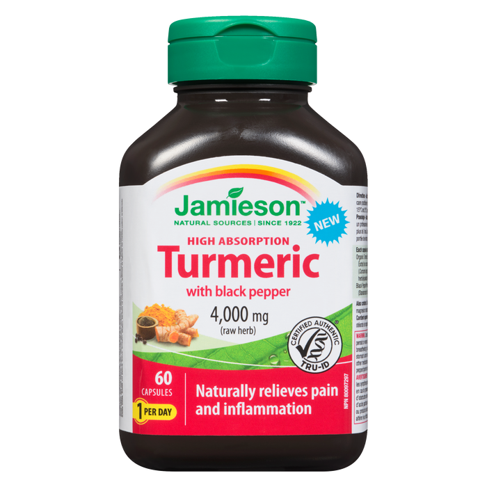 Jamieson Turmeric with Black Pepper 4,000 mg 60 Capsules