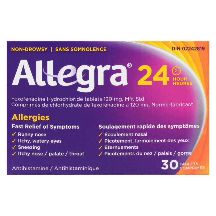 Allegra Allergies 24 heures 30 comprimés