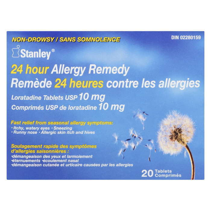 Remède contre les allergies Stanley 24 heures 20 comprimés