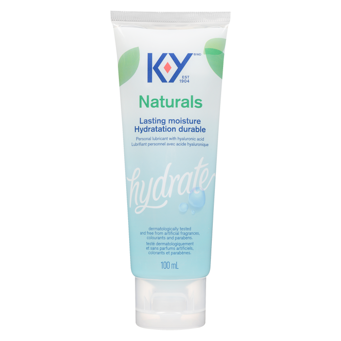 Lubrifiant personnel KY Naturals avec acide hyaluronique hydratant 100 ml