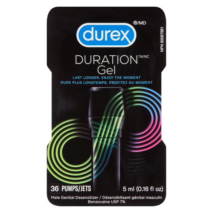 Durex Duration Gel Male Genital Desensitizer 36 Pumps 5 ml