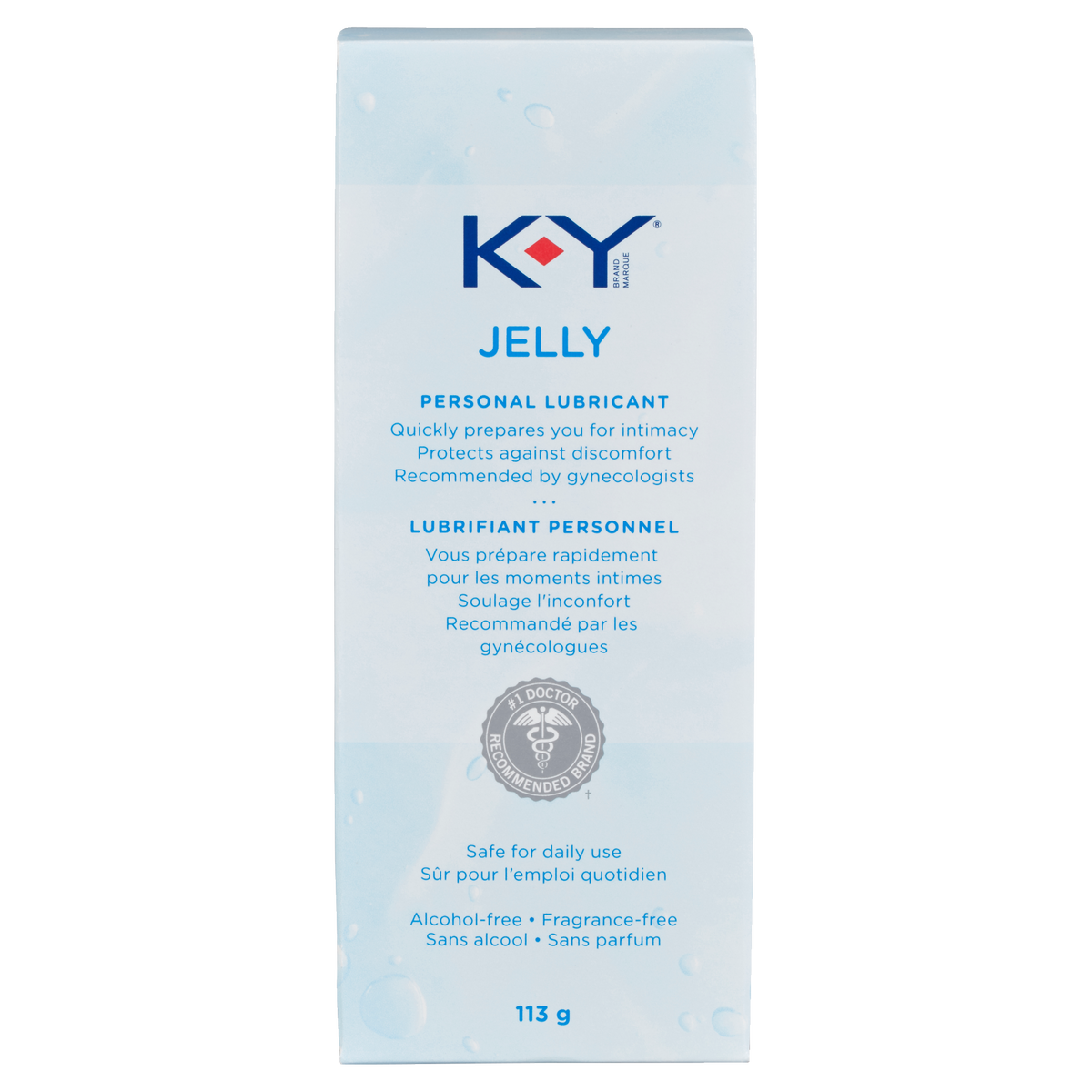 K-Y Jelly Water-Based Personal Lubricant for Added Comfort Glide 113 g   GreenShield Pharmacy Health Store