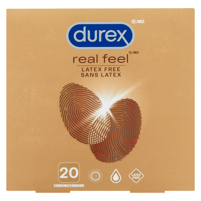 Préservatifs Durex Real Feel sans latex, 20 unités