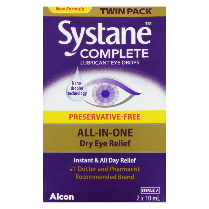 Systane Complete Lubricant Eye Drops Twin Pack 2 x 10 ml