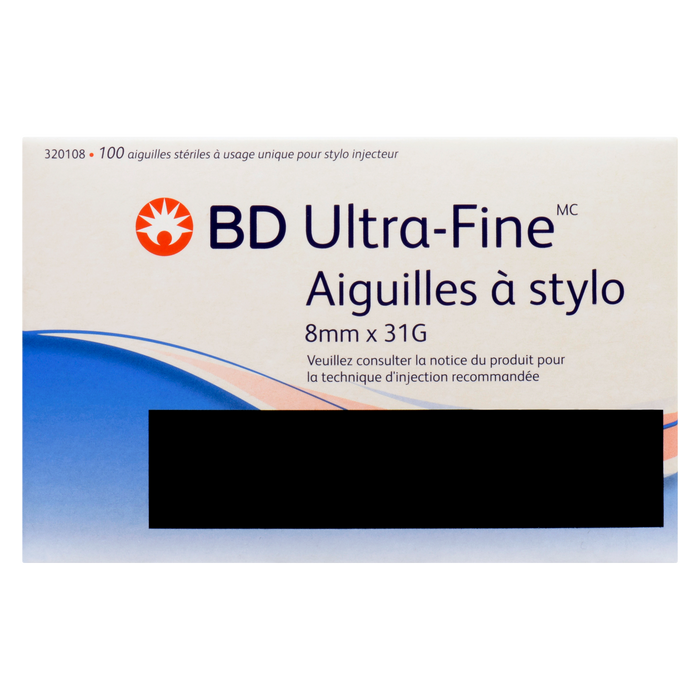 BD Ultra-Fine Pen Needles 320108 100 Sterile Single Use Pen Needles