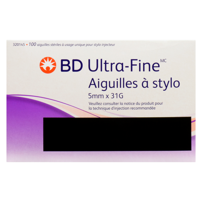 BD Ultra-Fine Pen Needles 320145 100 Sterile Single Use Pen Needles