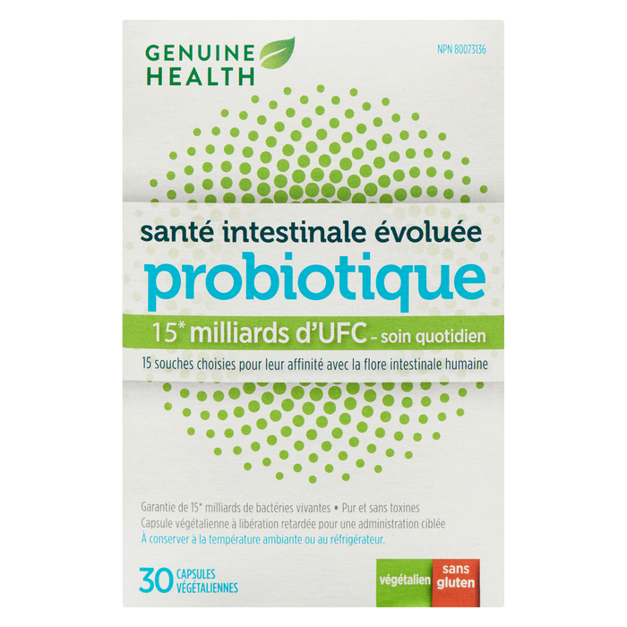 Genuine Health Advanced Gut Health Probiotique 30 gélules végétaliennes