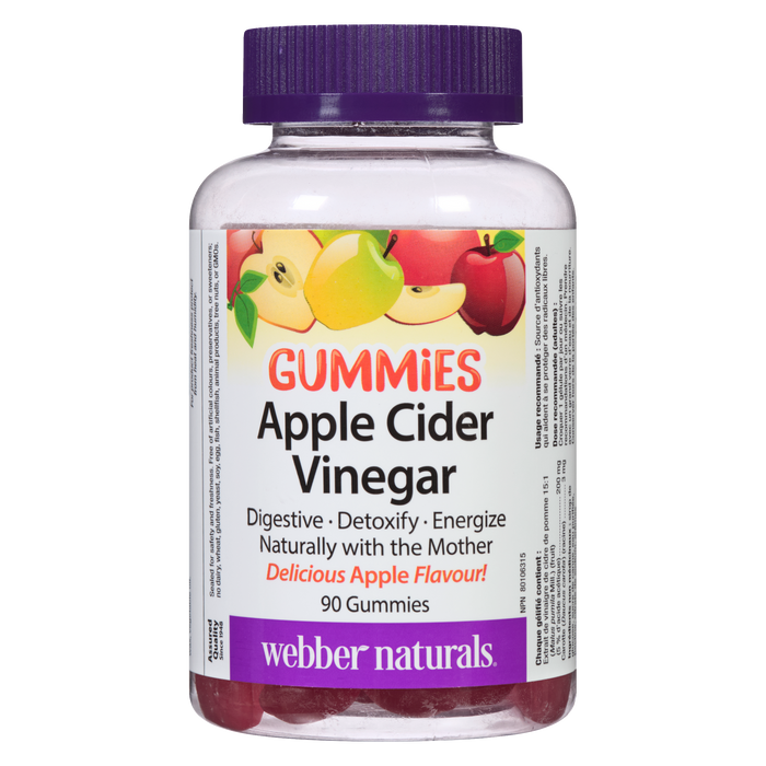 Webber Naturals Gummies Apple Cider Vinegar 90 Gummies